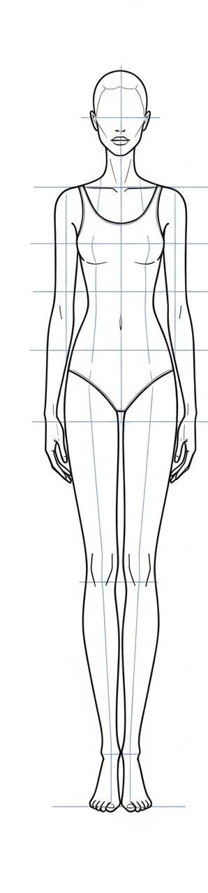 Front view croquis
